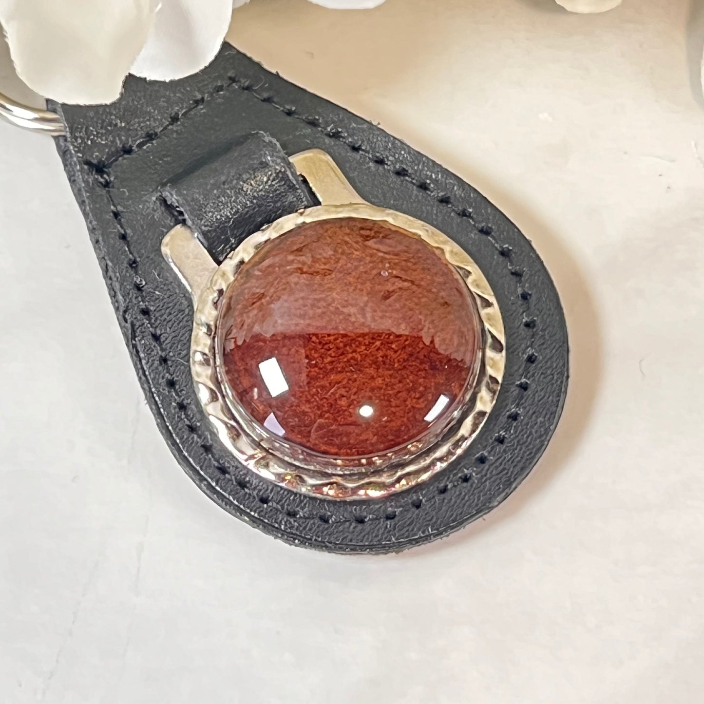 Leather 3rd Anniversary Leather Key Fob Handmade-Keyring-Handmadeanniversary-Handmade Anniversary