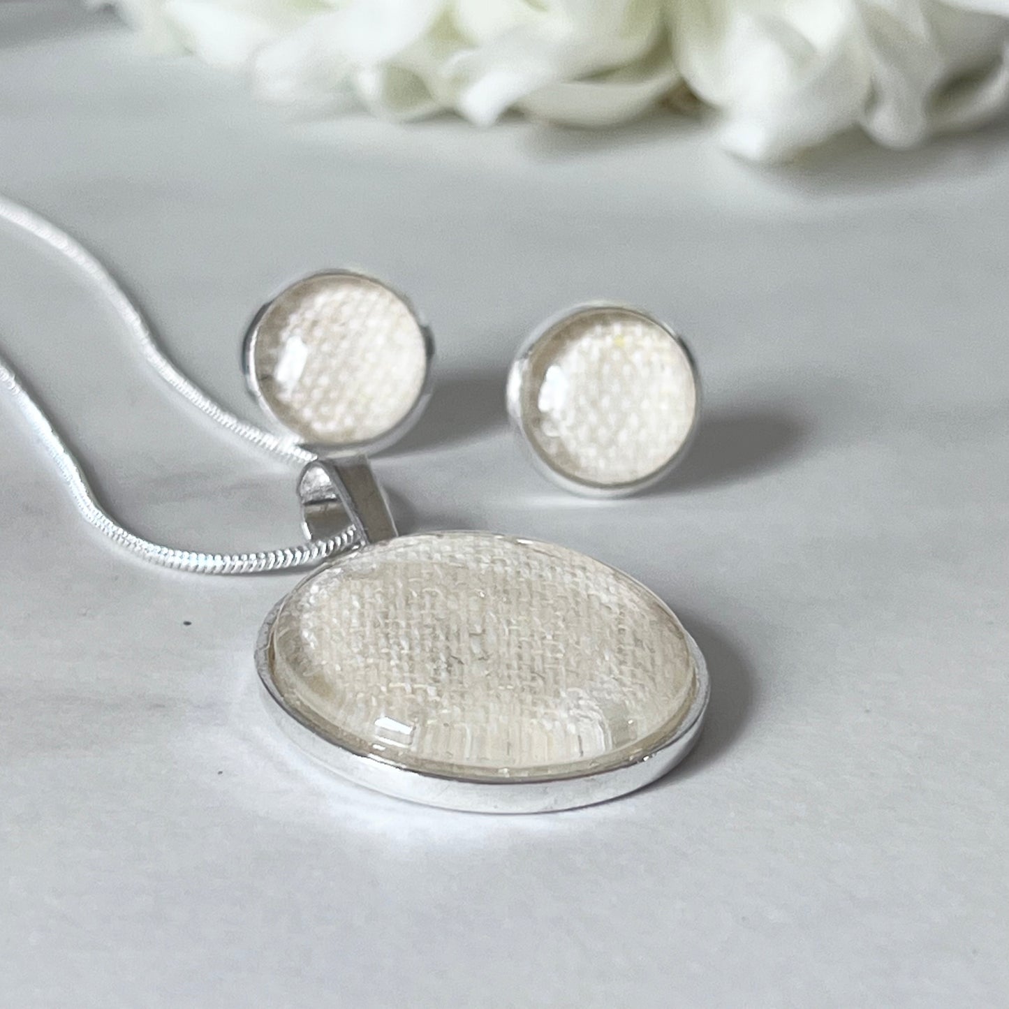 Linen 8th Anniversary Earrings Handmade-Earrings-Handmadeanniversary-Handmade Anniversary