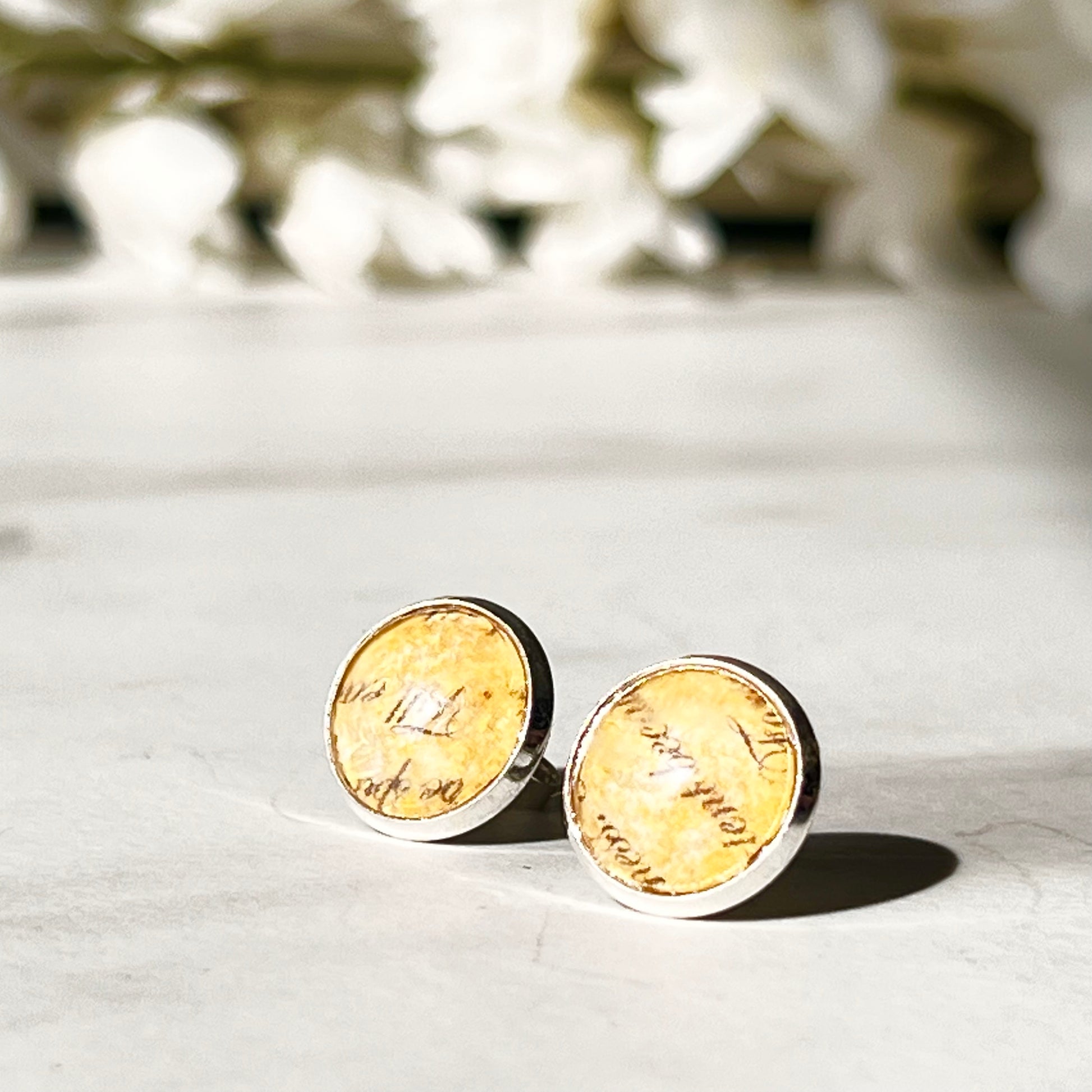 Paper 1st Anniversary Earrings Handmade-Earrings-Handmadeanniversary-Handmade Anniversary