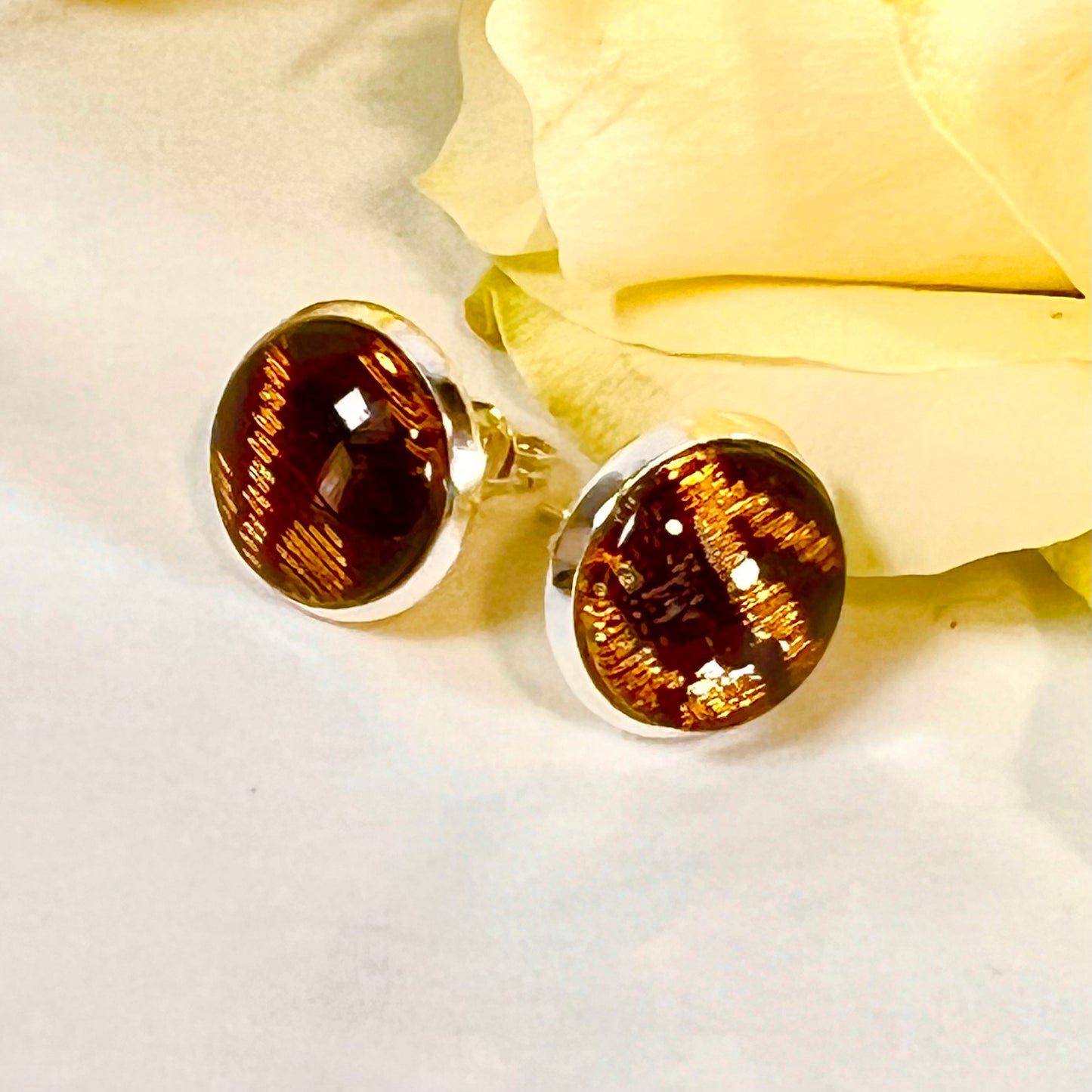 Silk 12th Anniversary Earrings Handmade-Earrings-Handmadeanniversary-Handmade Anniversary