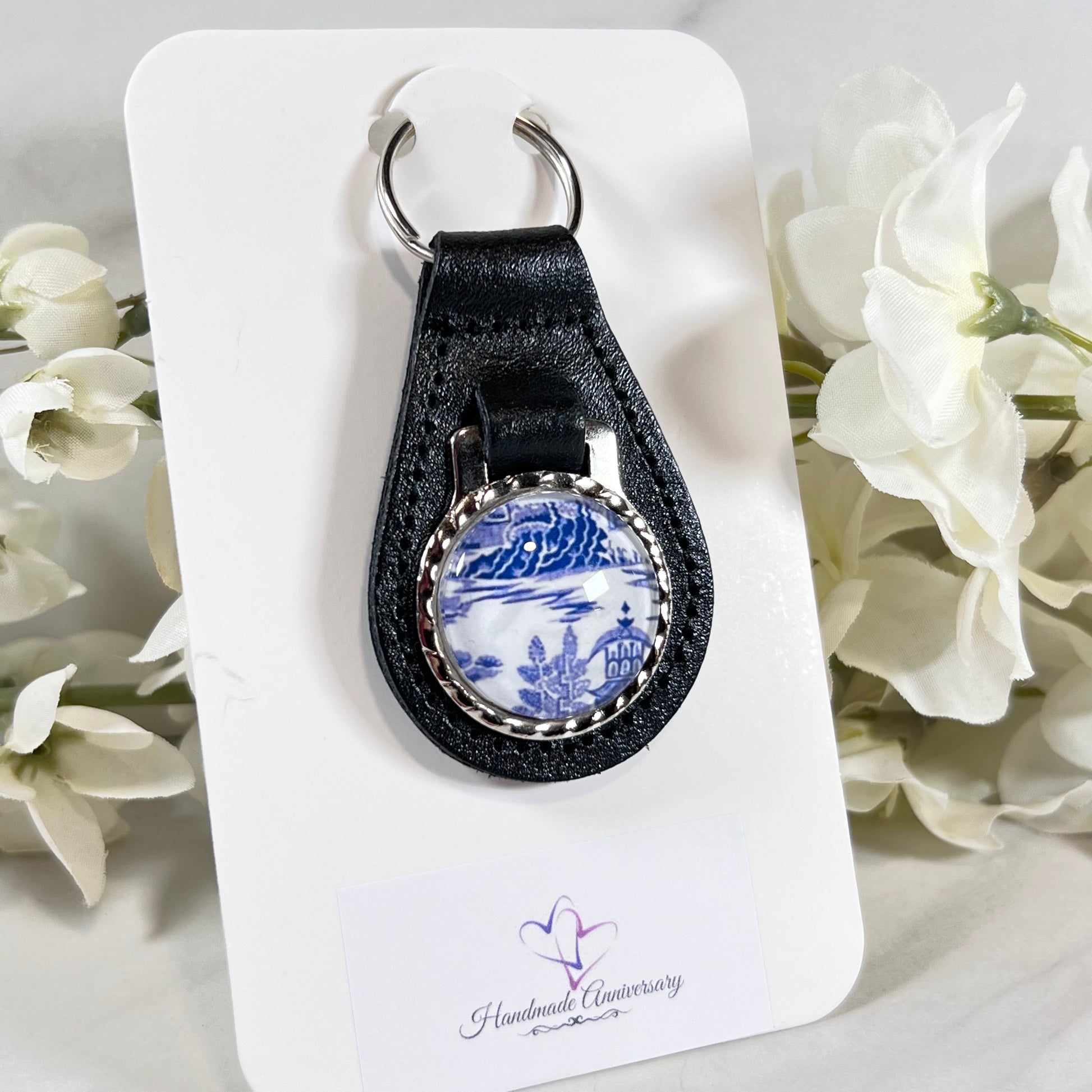 Willow 9th Anniversary Leather Key Fob Handmade-Keyring-Handmadeanniversary-Handmade Anniversary