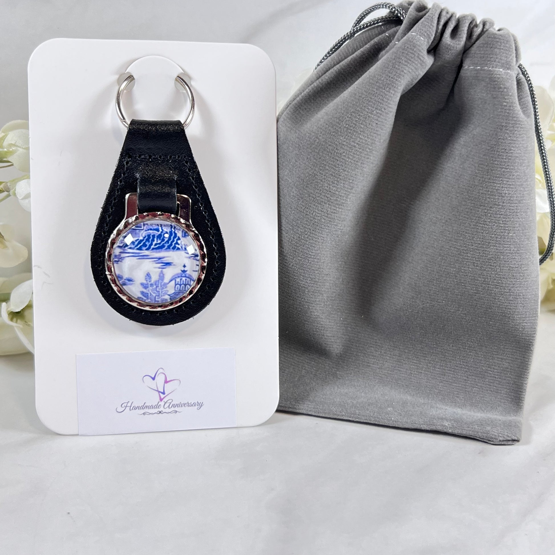 Willow 9th Anniversary Leather Key Fob Handmade-Keyring-Handmadeanniversary-Handmade Anniversary