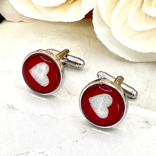Cotton 2nd Anniversary Cufflinks Handmade