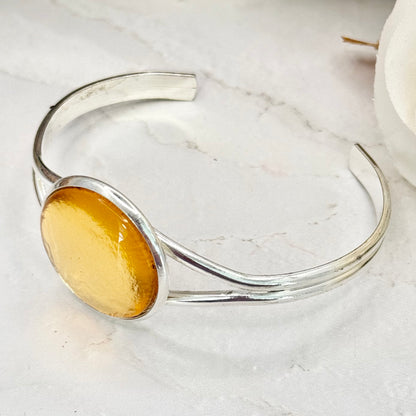 Gold 50th Anniversary Bangle Bracelet Handmade