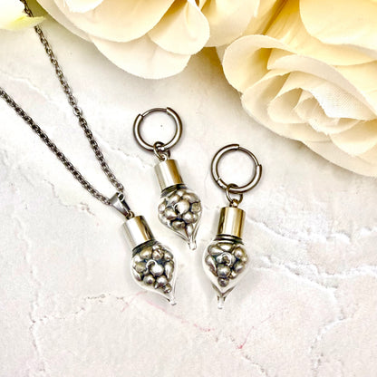 Sparkling Tin 10th Anniversary Pendant Handmade