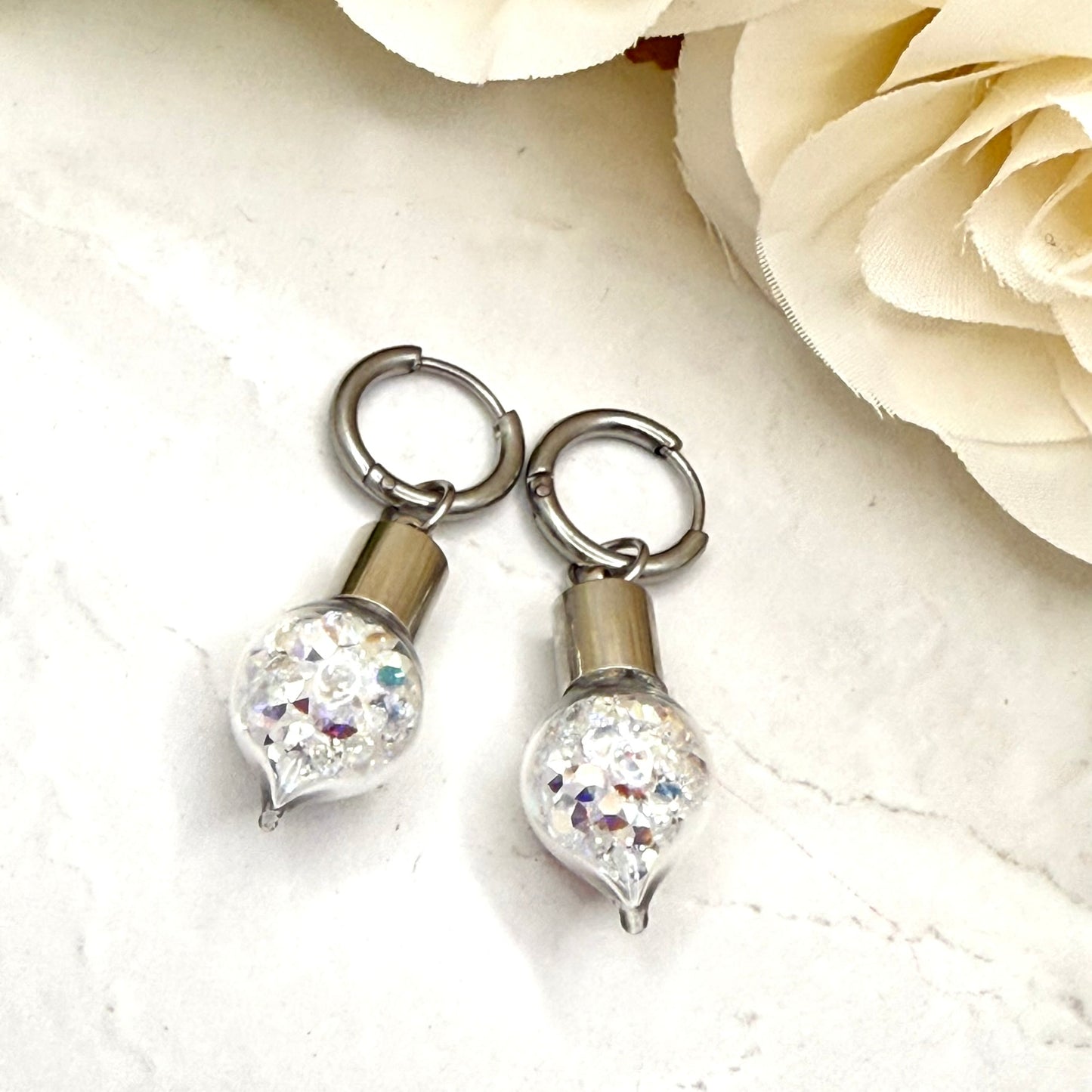 15th Anniversary Pendant & Earring Set – Genuine Primero AB Crystals | Choice of Stud or Huggie Earrings