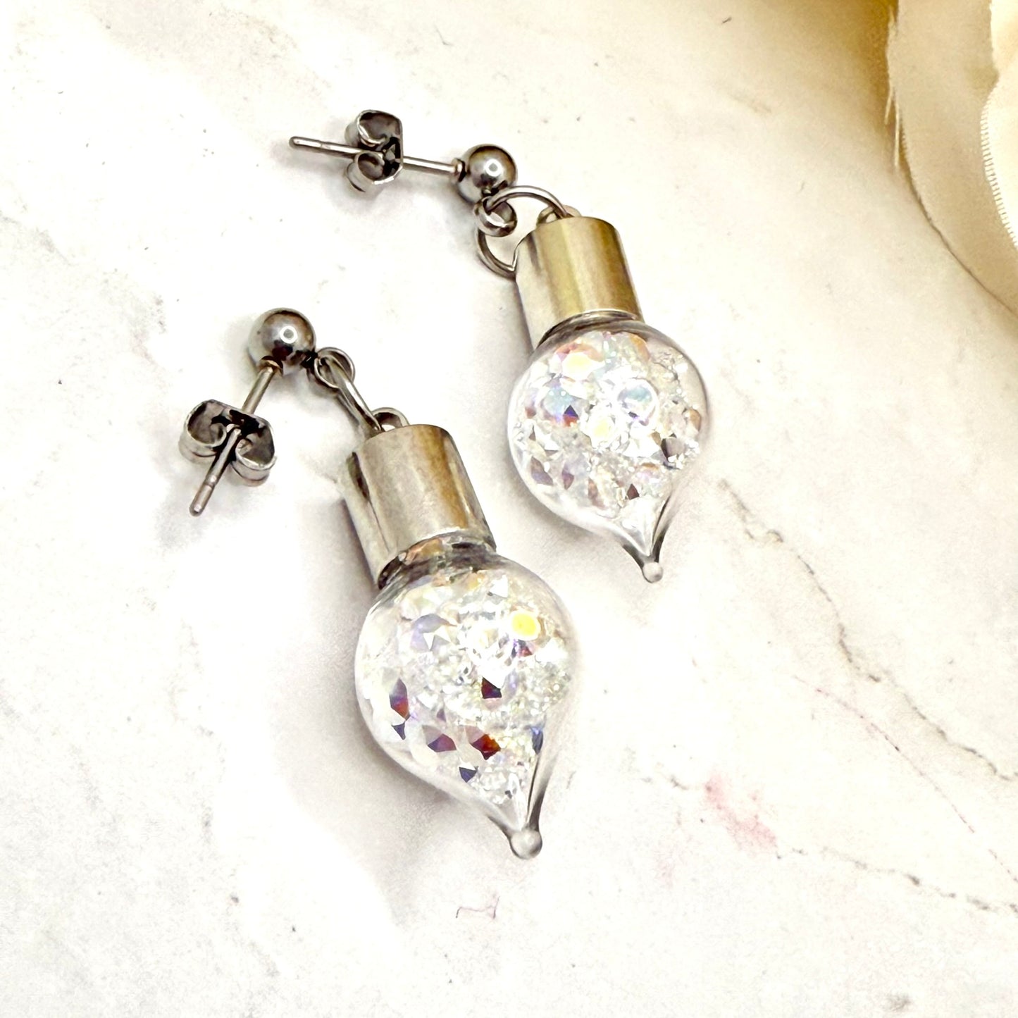 15th Anniversary Pendant & Earring Set – Genuine Primero AB Crystals | Choice of Stud or Huggie Earrings