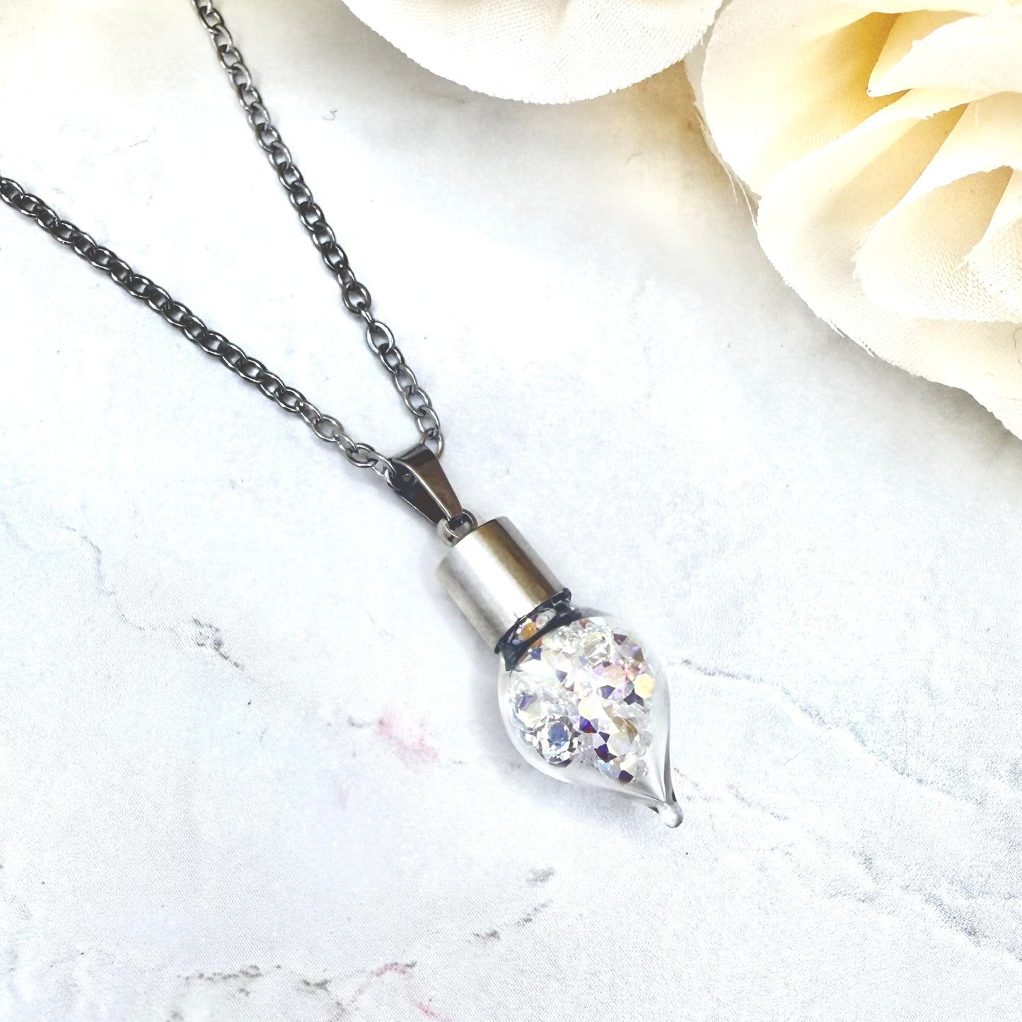 15th Anniversary Pendant & Earring Set – Genuine Primero AB Crystals | Choice of Stud or Huggie Earrings