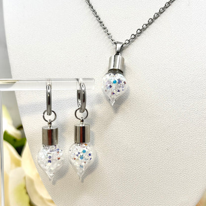 15th Anniversary Pendant & Earring Set – Genuine Primero AB Crystals | Choice of Stud or Huggie Earrings