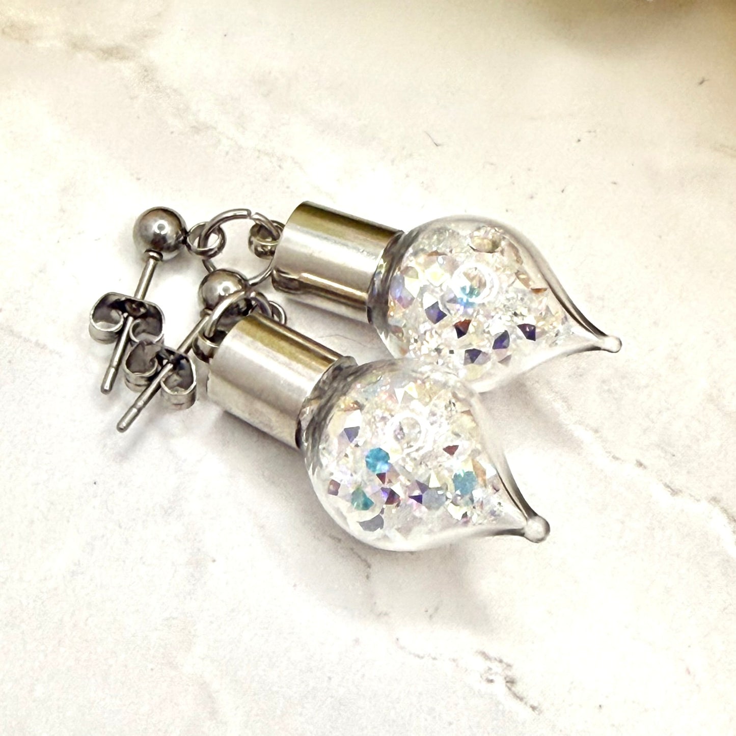 15th Anniversary Stud Earrings – Genuine Primero AB Crystals | Crystal Anniversary Gift for Her