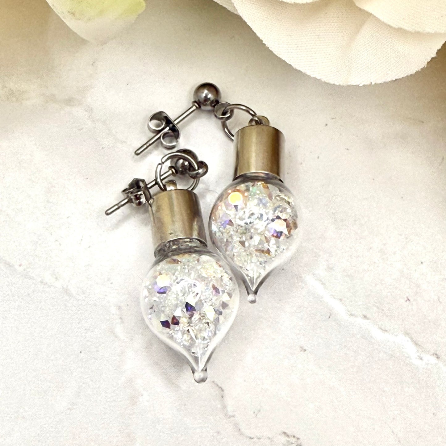 15th Anniversary Stud Earrings – Genuine Primero AB Crystals | Crystal Anniversary Gift for Her