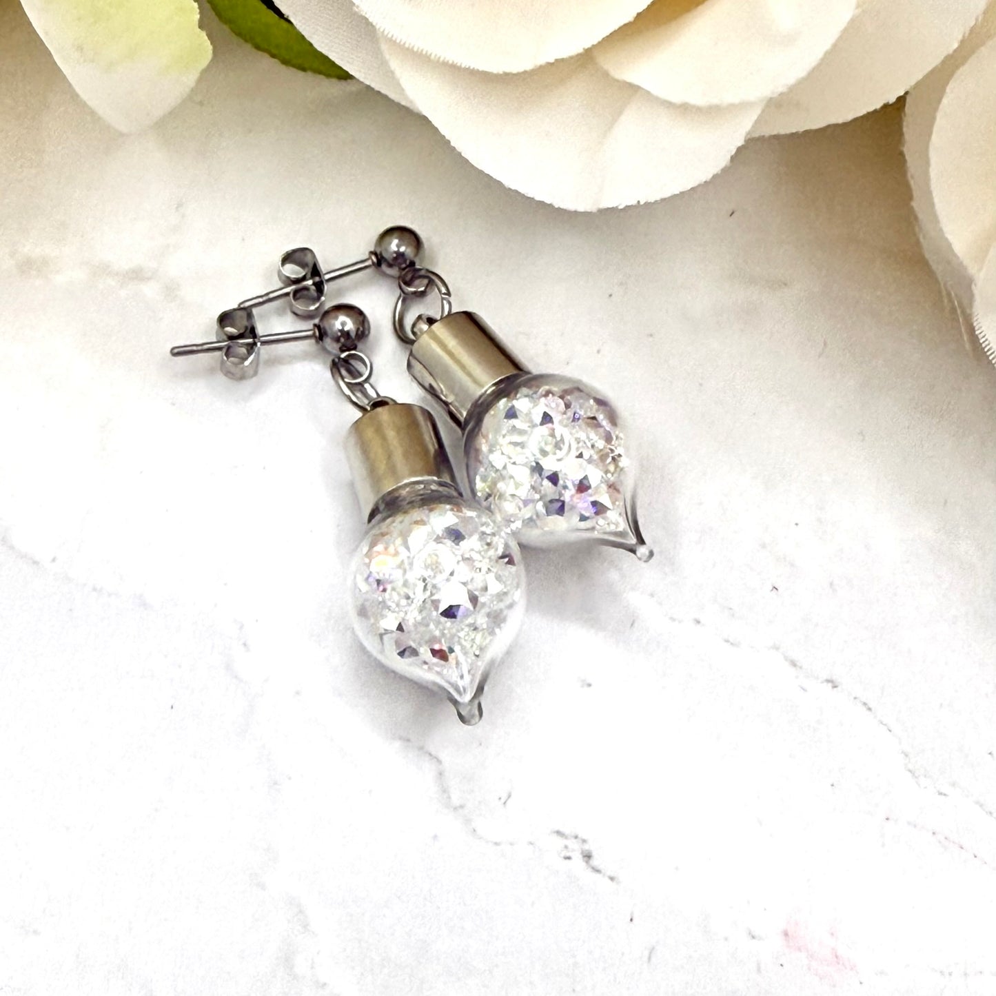 15th Anniversary Stud Earrings – Genuine Primero AB Crystals | Crystal Anniversary Gift for Her