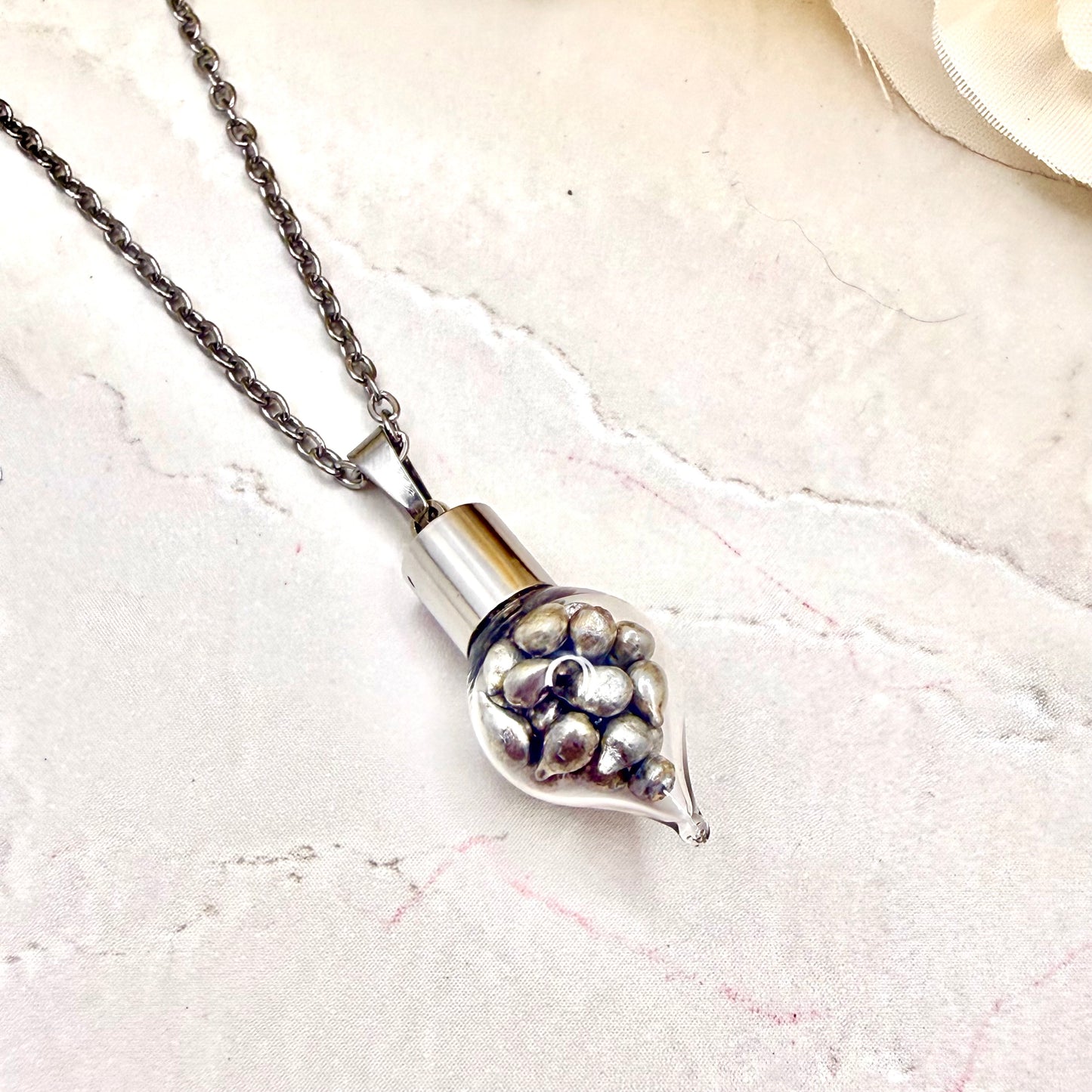Sparkling Tin Anniversary Pendant & Earrings Jewellery Set