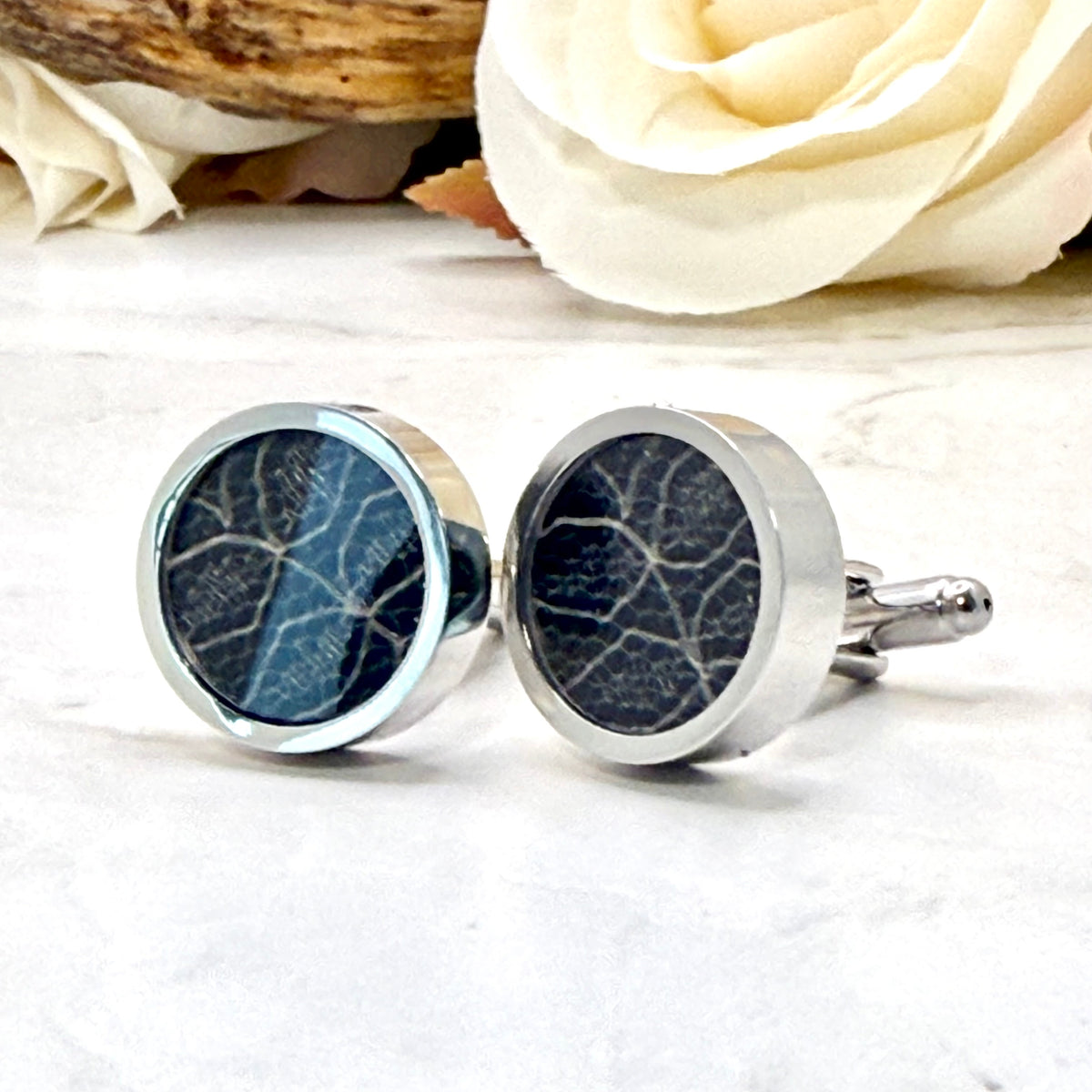 Statement Luxury Lace 13th Anniversary Cufflinks Handmade