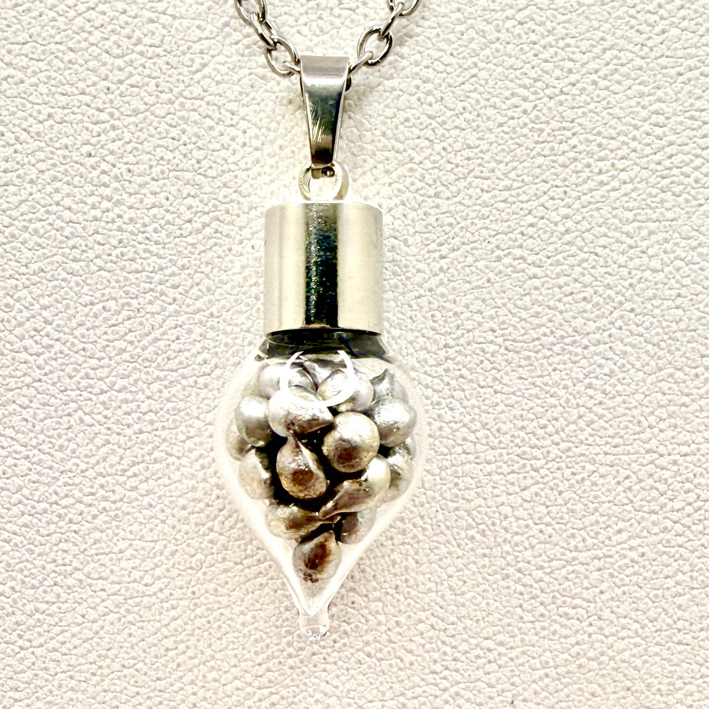 Sparkling Tin 10th Anniversary Pendant Handmade