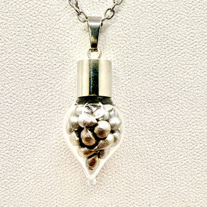 Sparkling Tin 10th Anniversary Pendant Handmade