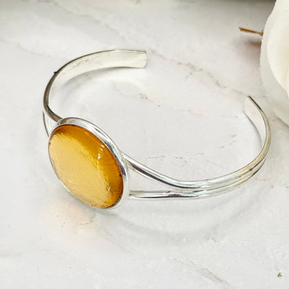 Gold 50th Anniversary Bangle Bracelet Handmade