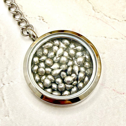 Tin Anniversary Statement Keyring - Double Sided