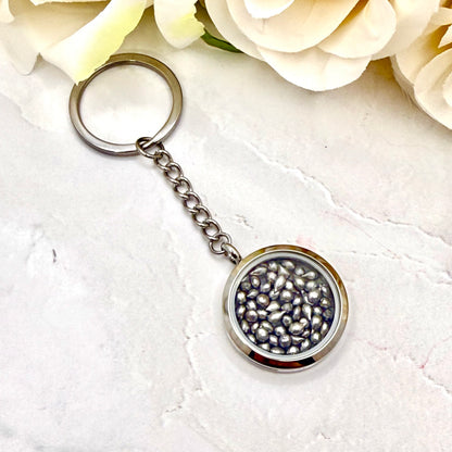 Tin Anniversary Statement Keyring - Double Sided
