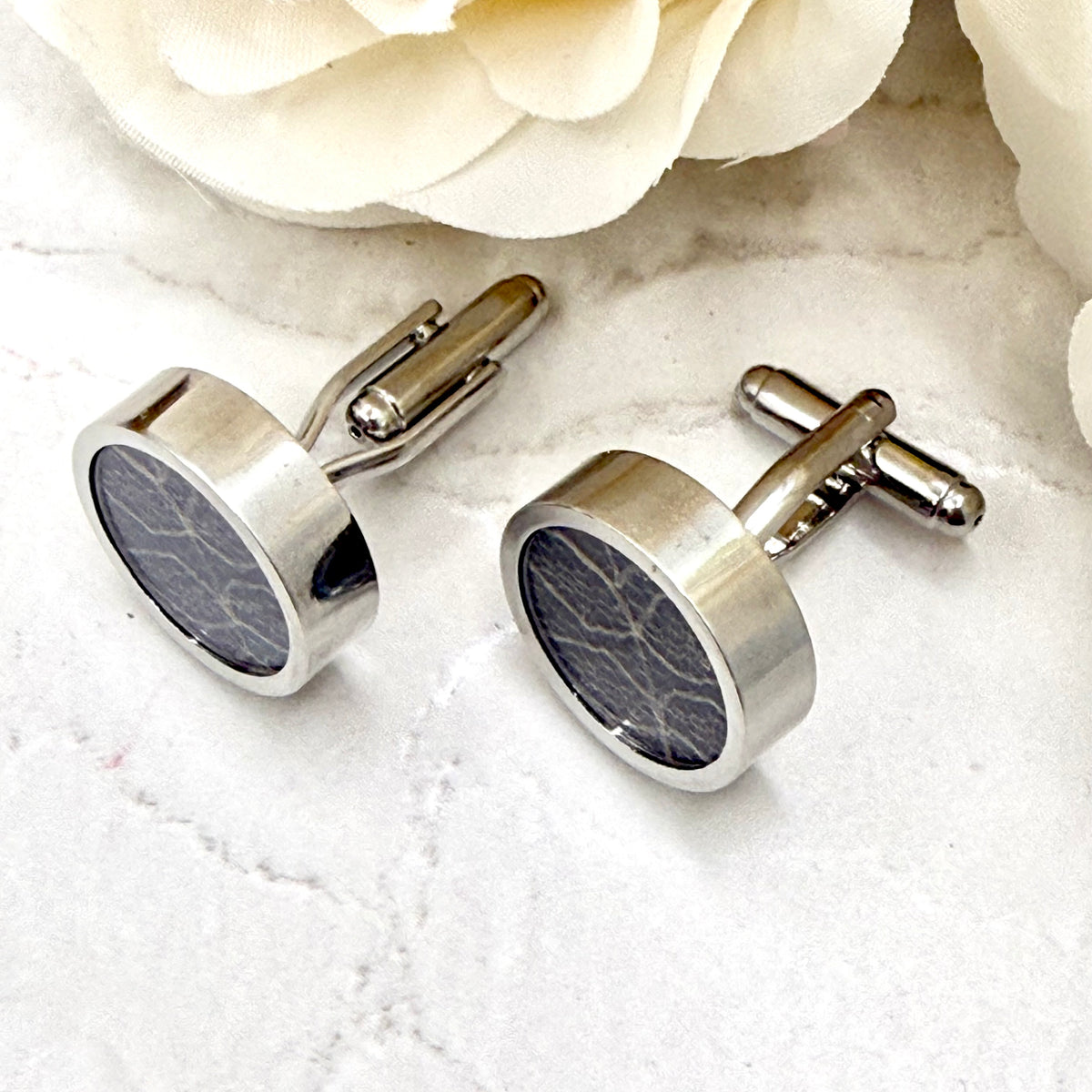 Statement Luxury Lace 13th Anniversary Cufflinks Handmade
