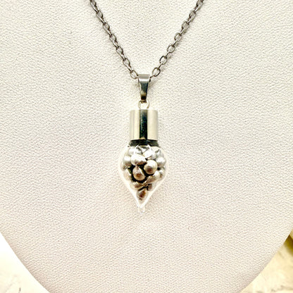Sparkling Tin 10th Anniversary Pendant Handmade