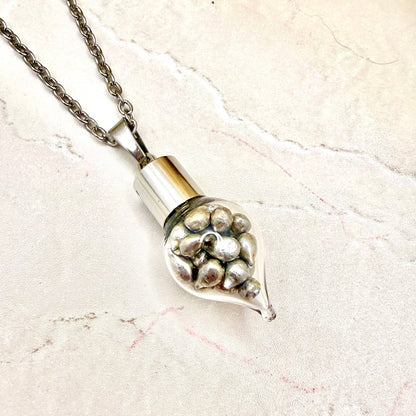 Sparkling Tin 10th Anniversary Pendant Handmade