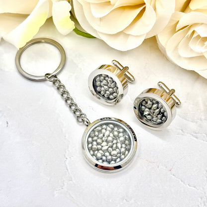 Tin Anniversary Statement Keyring - Double Sided