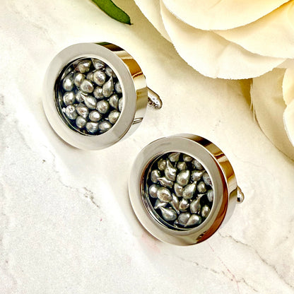 Luxury Statement Tin Anniversary Cufflinks Handmade