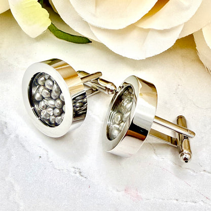 Luxury Statement Tin Anniversary Cufflinks Handmade