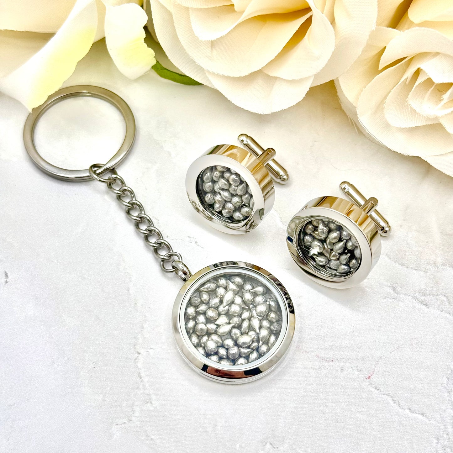 Luxury Statement Tin Anniversary Cufflinks Handmade