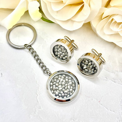 Luxury Statement Tin Anniversary Cufflinks Handmade