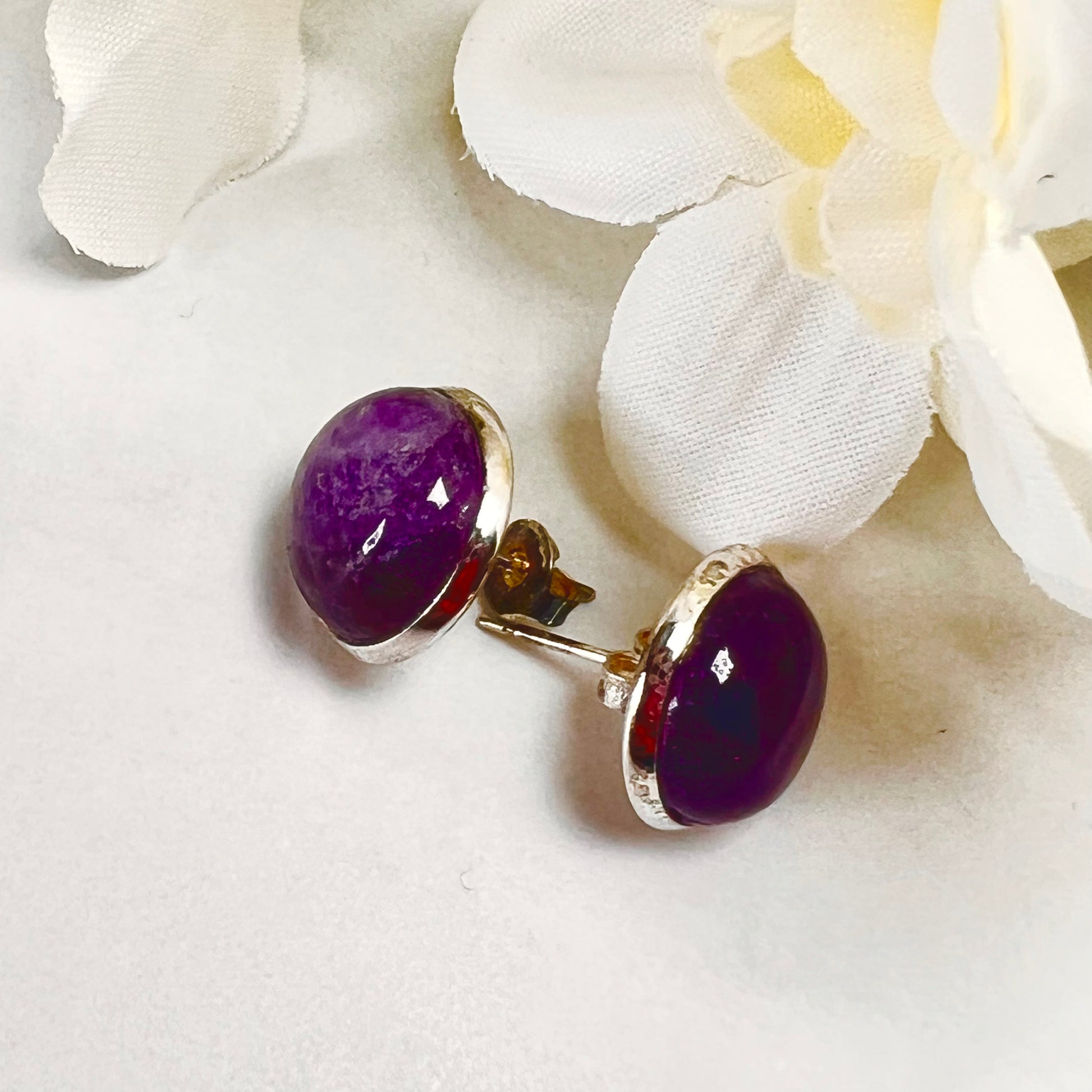 Amethyst 33rd Anniversary Pendant & Earrings Jewellery Set Handmade-Pendant & Earrings-Handmadeanniversary-Handmade Anniversary