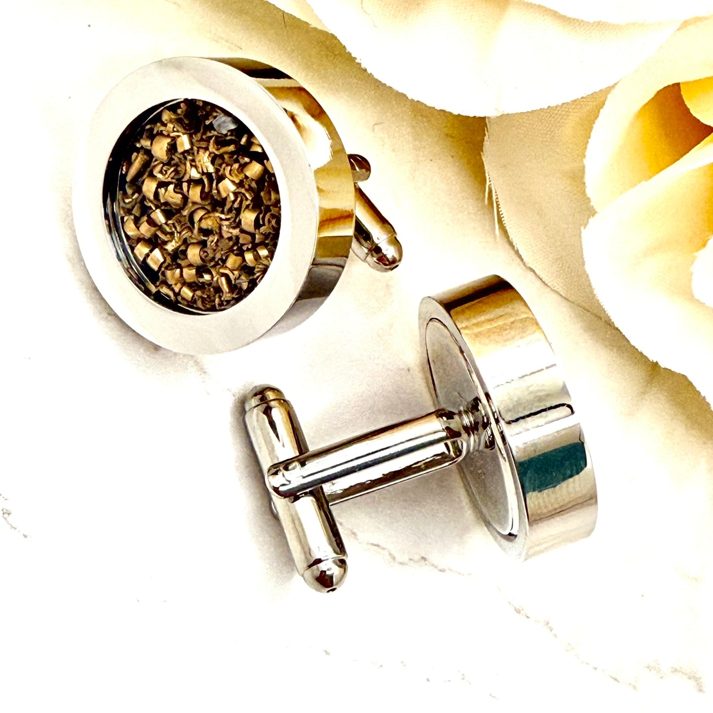 Bronze 19th Wedding Anniversary Cufflinks – Timeless Gift for Him-Cufflinks-Handmadeanniversary-Handmade Anniversary