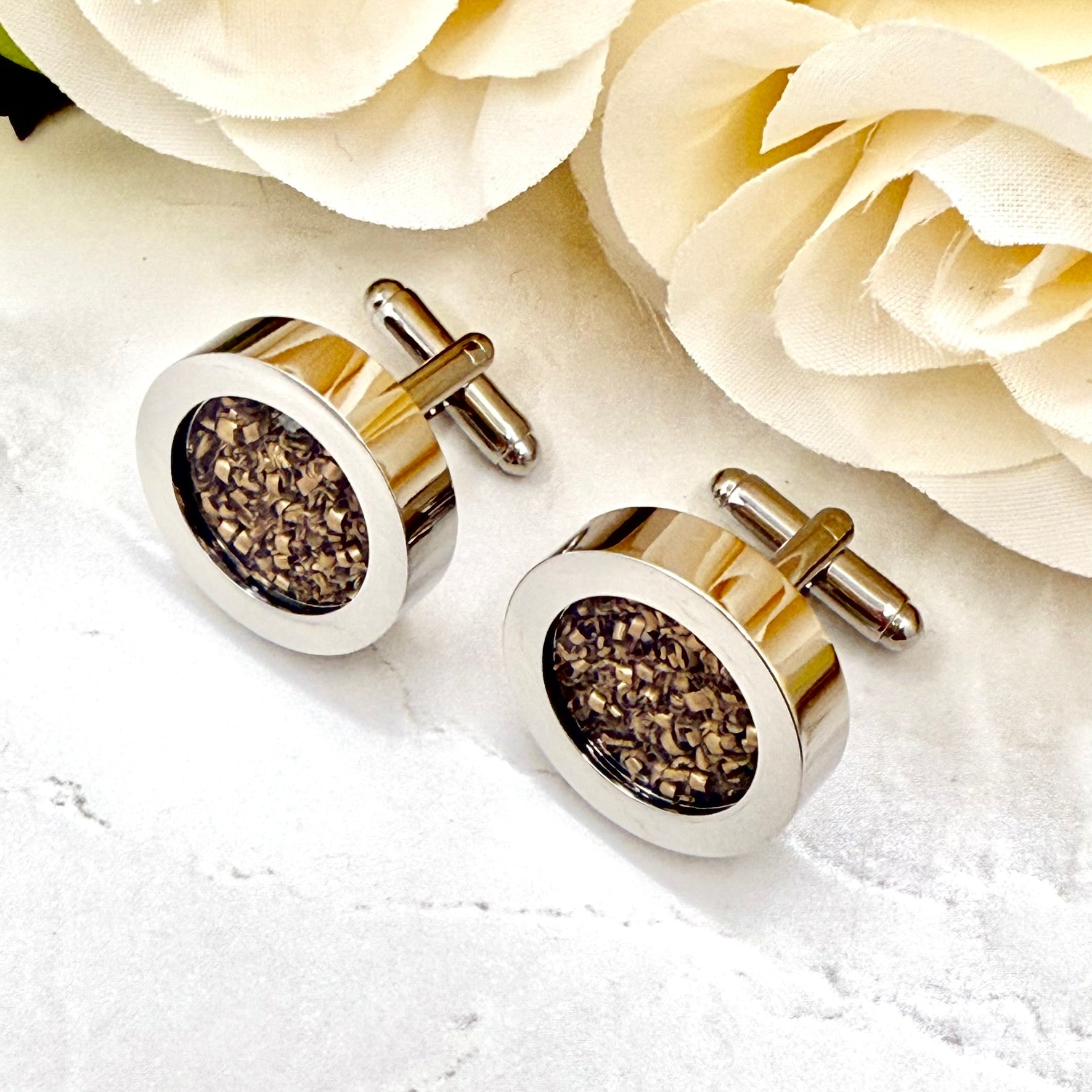 Bronze 19th Wedding Anniversary Cufflinks – Timeless Gift for Him-Cufflinks-Handmadeanniversary-Handmade Anniversary