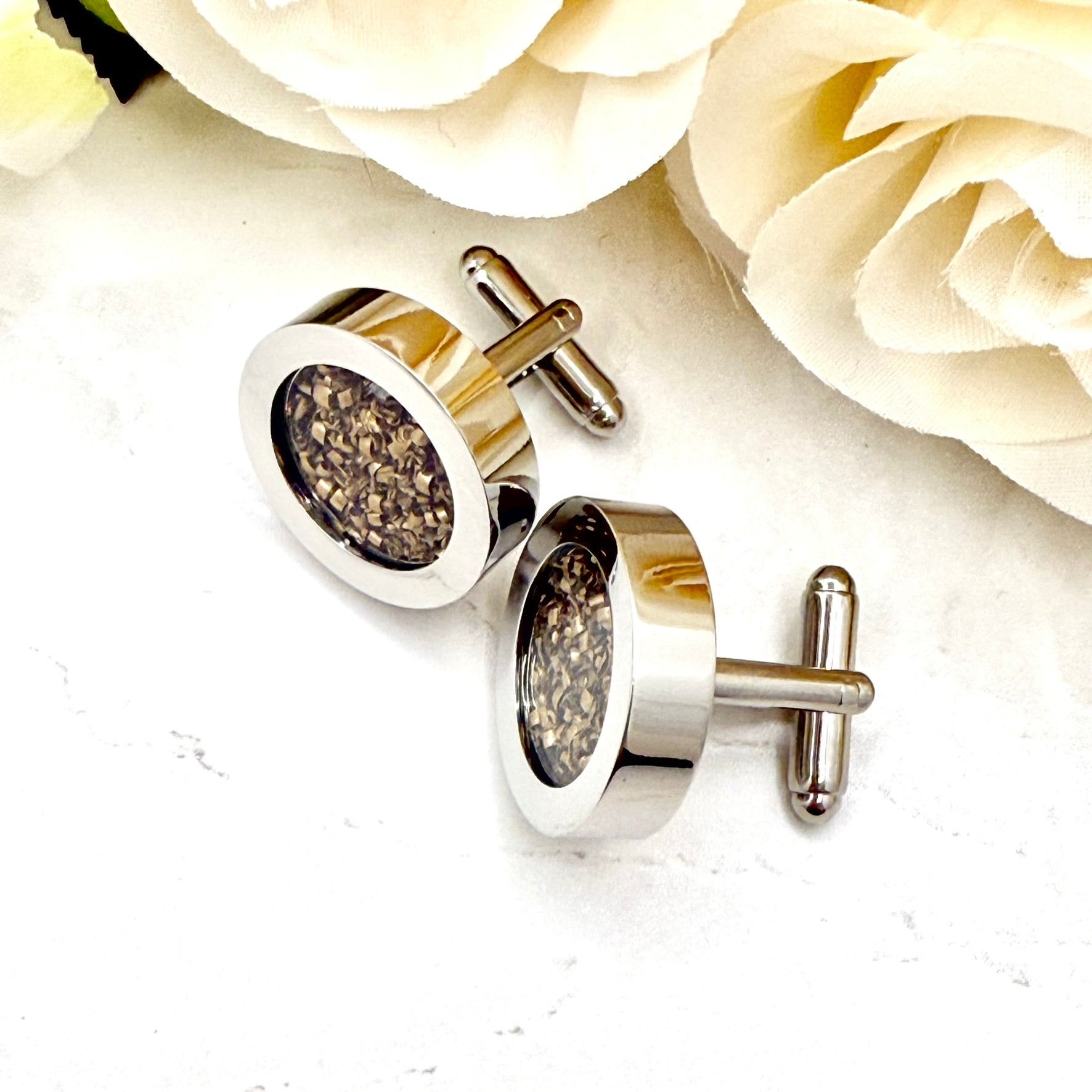 Bronze 19th Wedding Anniversary Cufflinks – Timeless Gift for Him-Cufflinks-Handmadeanniversary-Handmade Anniversary