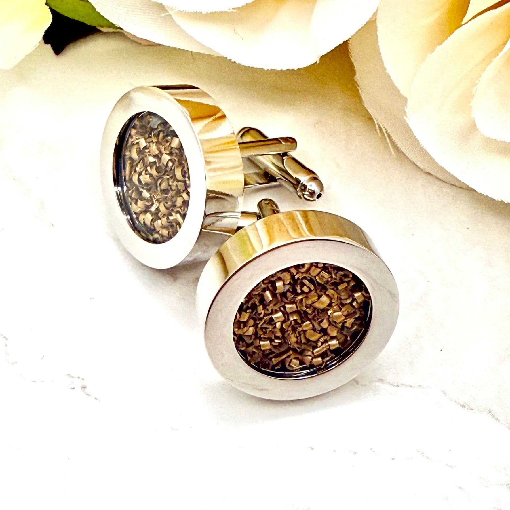 Bronze 19th Wedding Anniversary Cufflinks – Timeless Gift for Him-Cufflinks-Handmadeanniversary-Handmade Anniversary