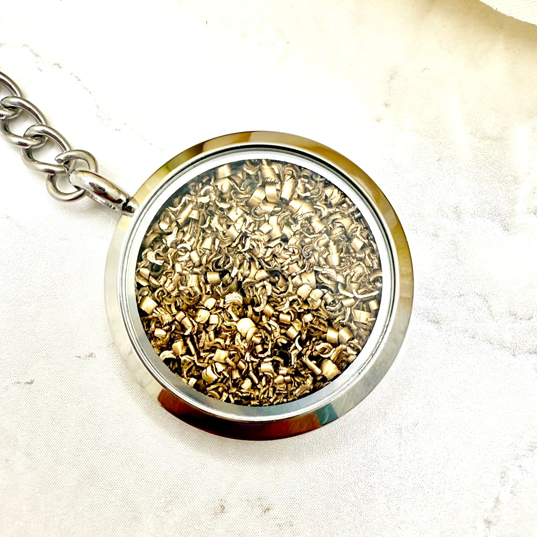 Bronze 19th Wedding Anniversary Keyring – Romantic Keepsake for Him or Her-Keyring-Handmadeanniversary-Handmade Anniversary