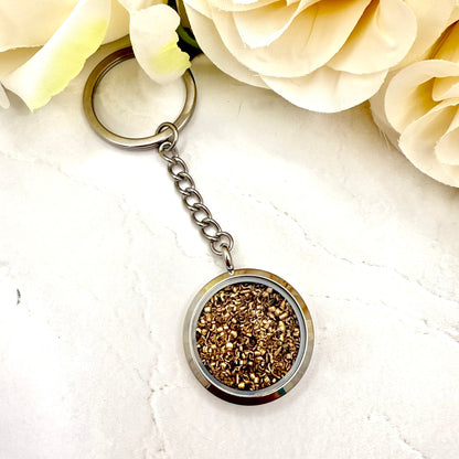 Bronze 19th Wedding Anniversary Keyring – Romantic Keepsake for Him or Her-Keyring-Handmadeanniversary-Key Ring Only-Handmade Anniversary