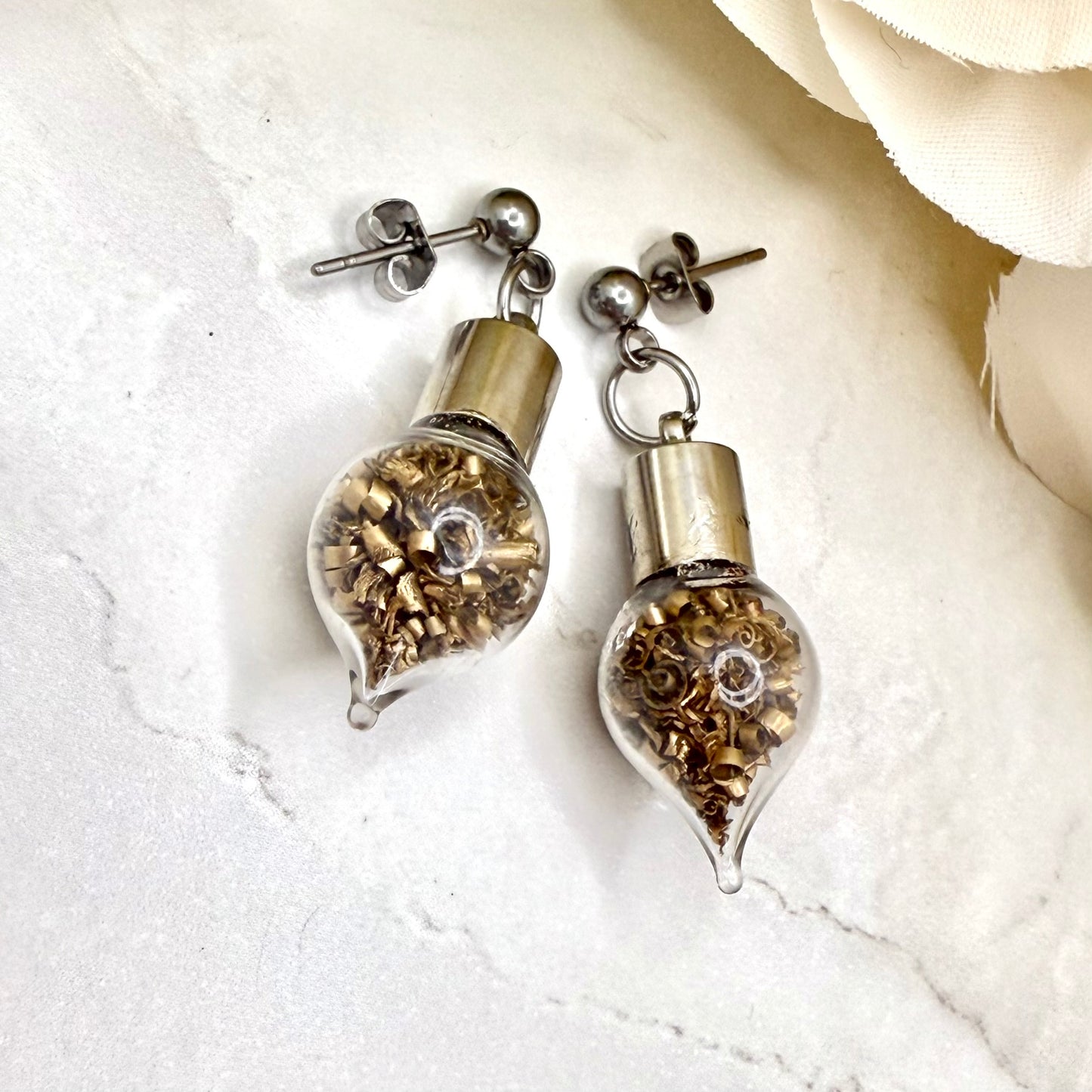 Bronze 19th Wedding Anniversary Stud Drop Earrings – Classic Gift for Her-Pendant & Earrings-Handmadeanniversary-Handmade Anniversary