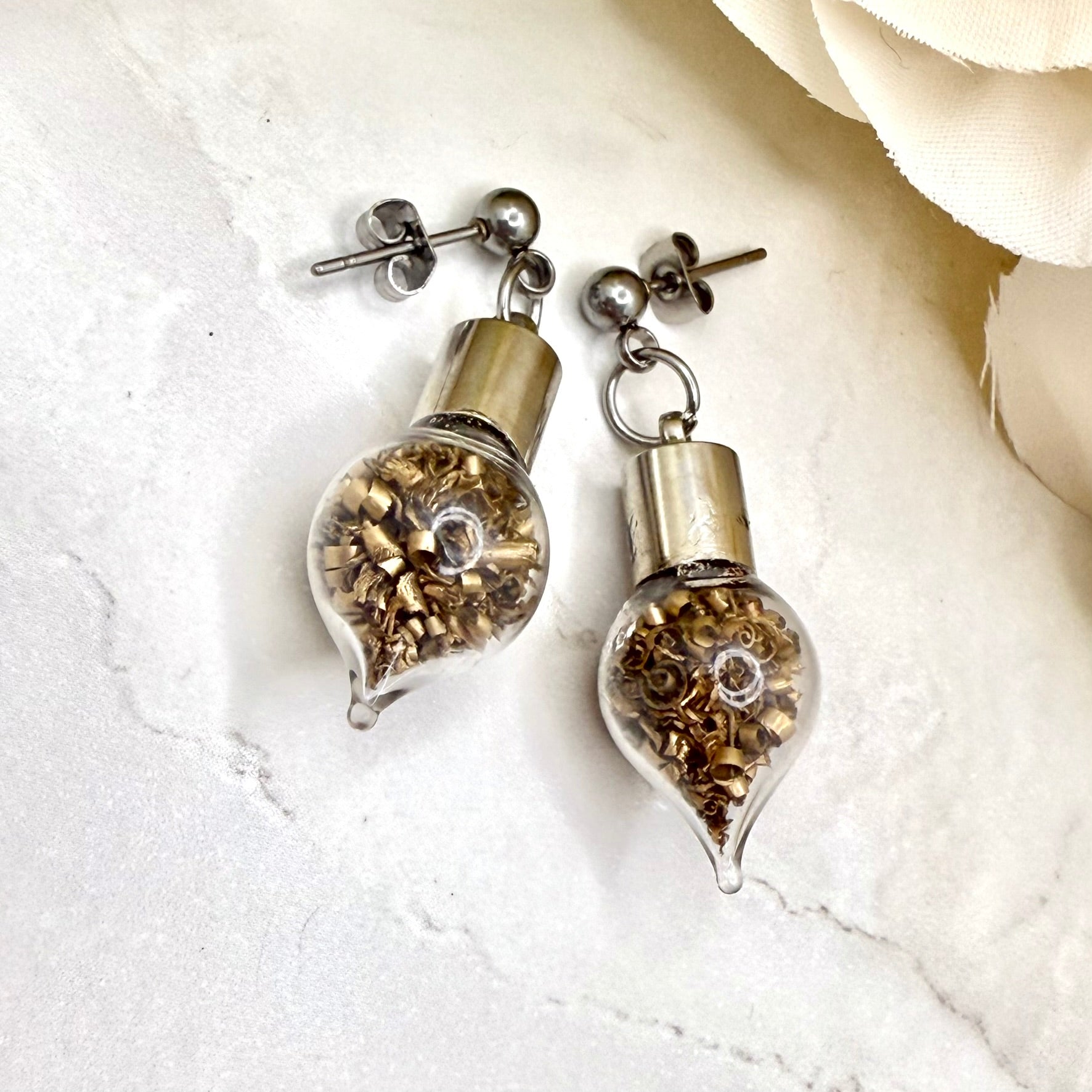 Bronze 19th Wedding Anniversary Stud Drop Earrings – Classic Gift for Her-Pendant & Earrings-Handmadeanniversary-Handmade Anniversary