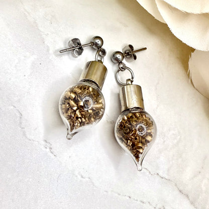 Bronze 19th Wedding Anniversary Stud Drop Earrings – Classic Gift for Her-Pendant & Earrings-Handmadeanniversary-Handmade Anniversary