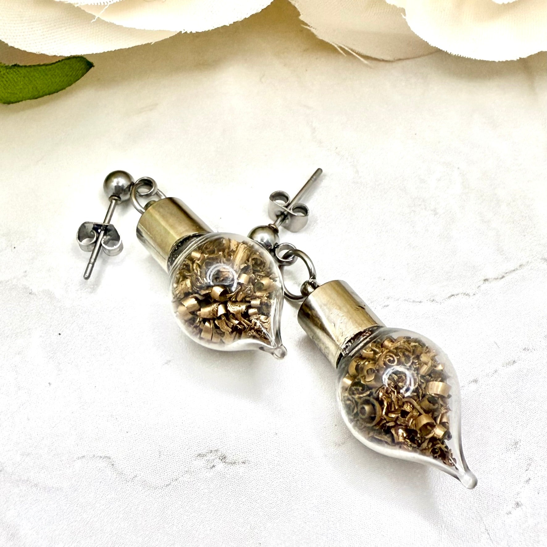 Bronze 19th Wedding Anniversary Stud Drop Earrings – Classic Gift for Her-Pendant & Earrings-Handmadeanniversary-Handmade Anniversary