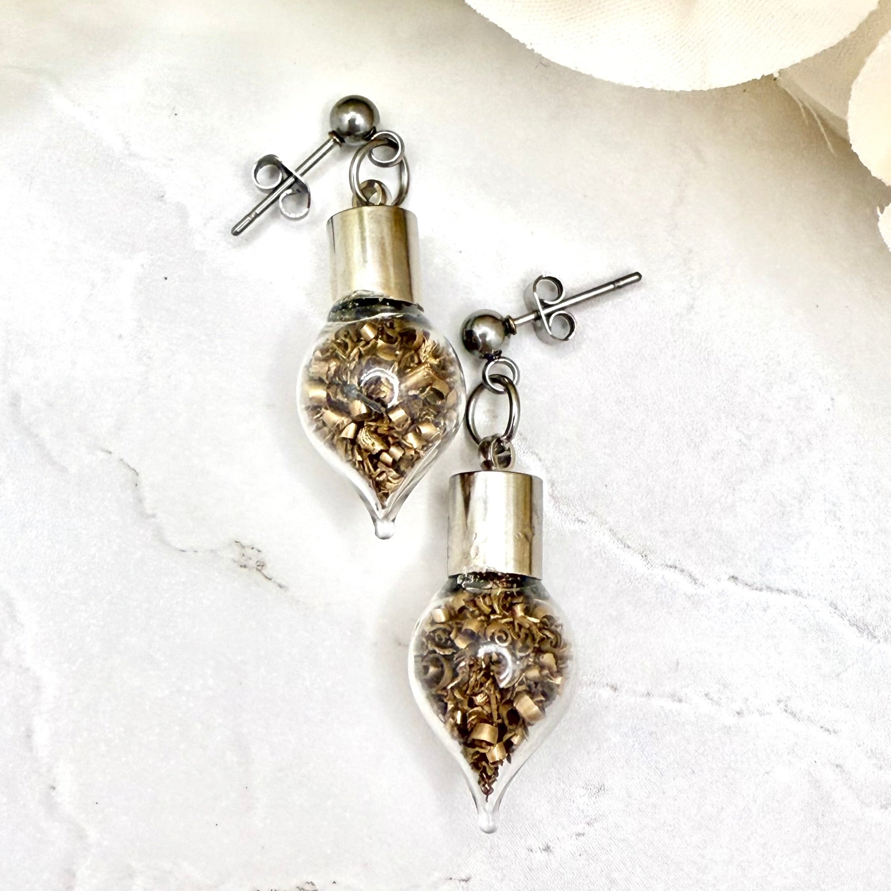Bronze 19th Wedding Anniversary Stud Drop Earrings – Classic Gift for Her-Pendant & Earrings-Handmadeanniversary-Handmade Anniversary