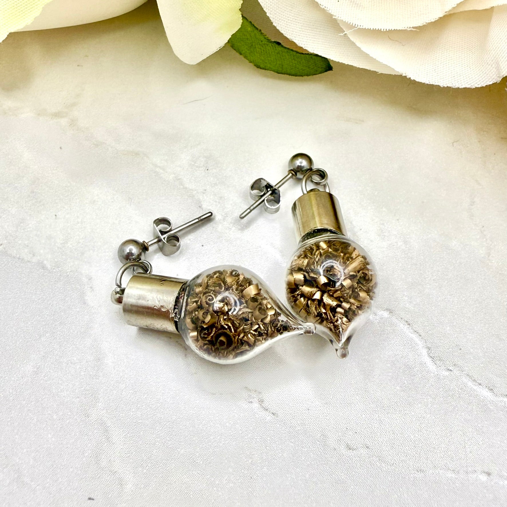 Bronze 19th Wedding Anniversary Stud Drop Earrings – Classic Gift for Her-Pendant & Earrings-Handmadeanniversary-Handmade Anniversary