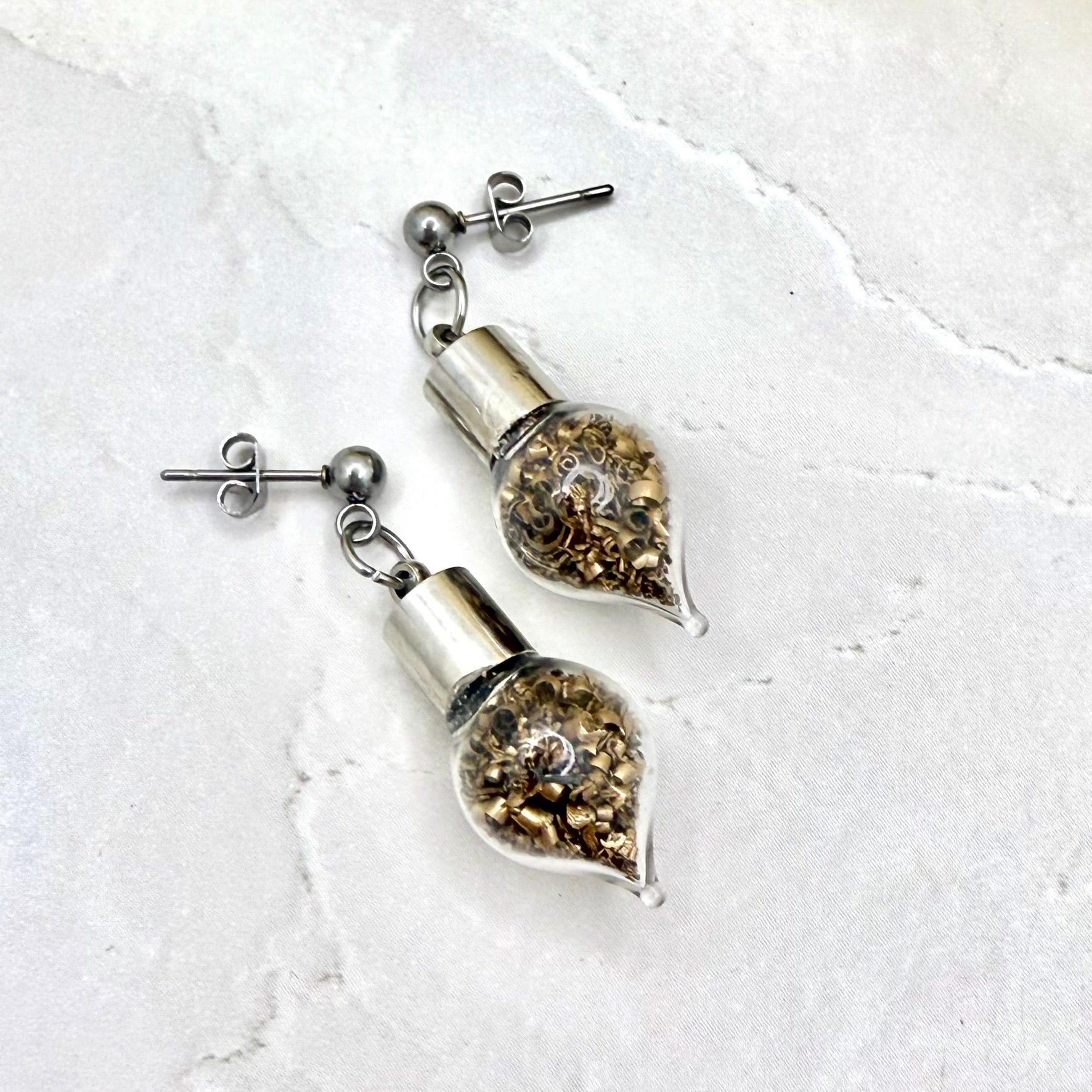 Bronze 19th Wedding Anniversary Stud Drop Earrings – Classic Gift for Her-Pendant & Earrings-Handmadeanniversary-Earrings Only-Handmade Anniversary