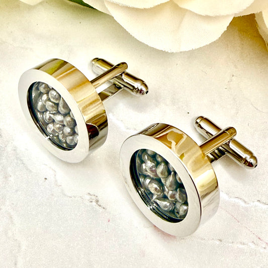 Luxury Statement Tin 10th Anniversary Cufflinks Handmade