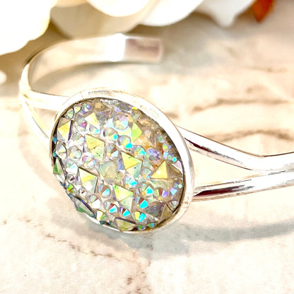 Crystal 15th Anniversary Bangle Bracelet Handmade-Bangle-Handmadeanniversary-Handmade Anniversary