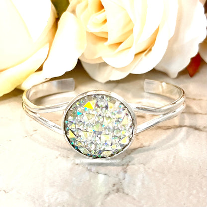Crystal 15th Anniversary Bangle Bracelet Handmade-Bangle-Handmadeanniversary-Handmade Anniversary