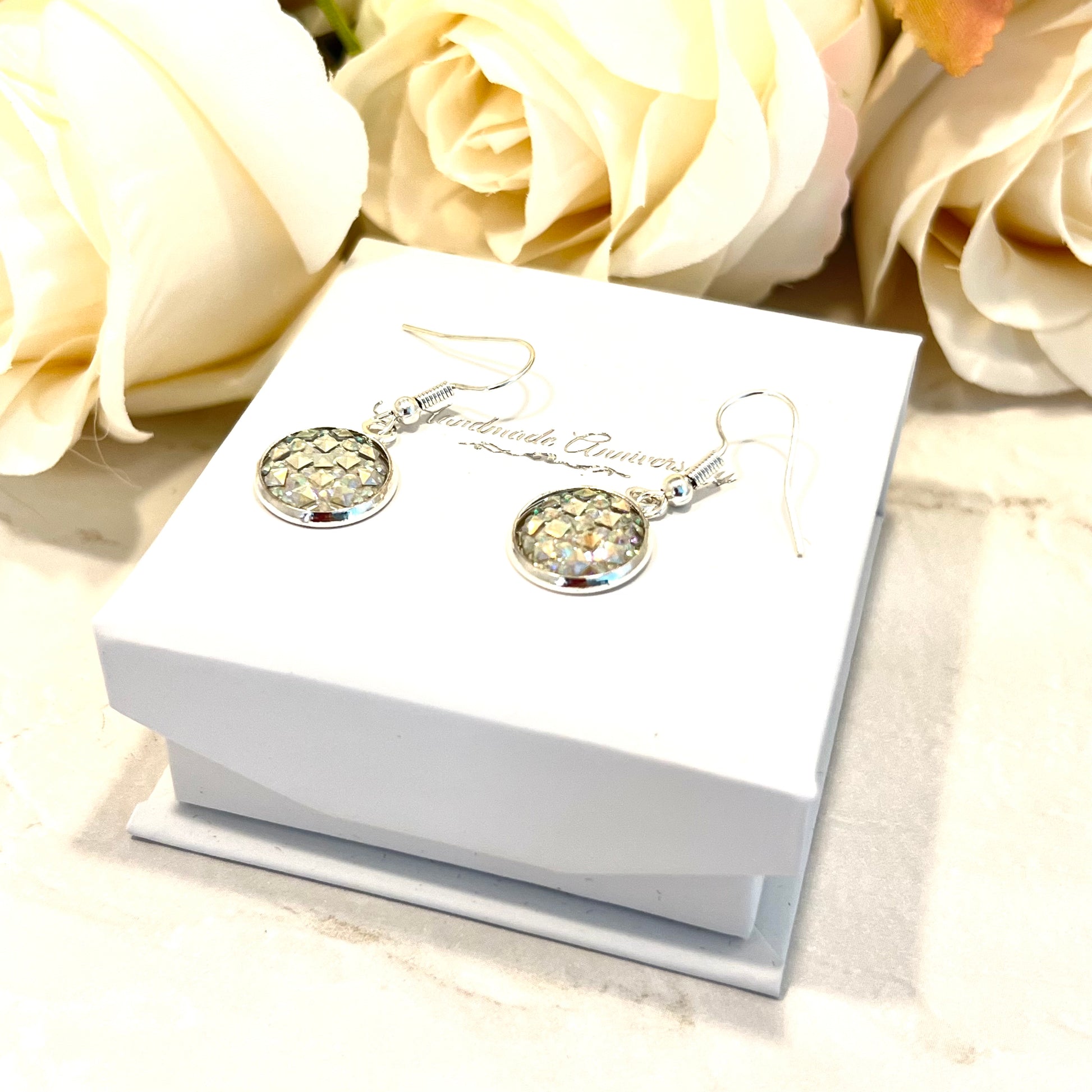 Crystal 15th Anniversary Drop Earrings Handmade-Earrings-Handmadeanniversary-Handmade Anniversary