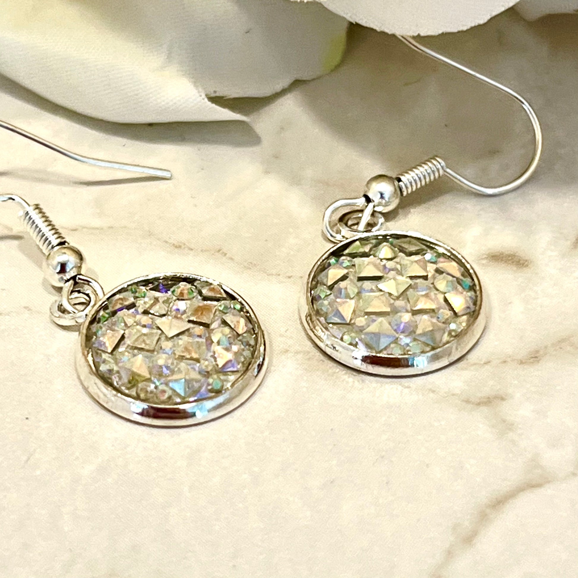 Crystal 15th Anniversary Drop Earrings Handmade-Earrings-Handmadeanniversary-Handmade Anniversary